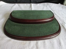 Large 2 Tier Wooden Plinth Display Stand Green Felt Covering