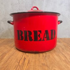 Vintage Red Enamel Lidded