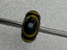 Trollbeads Green Eye  Glass Bead Long Retired Pre 2008