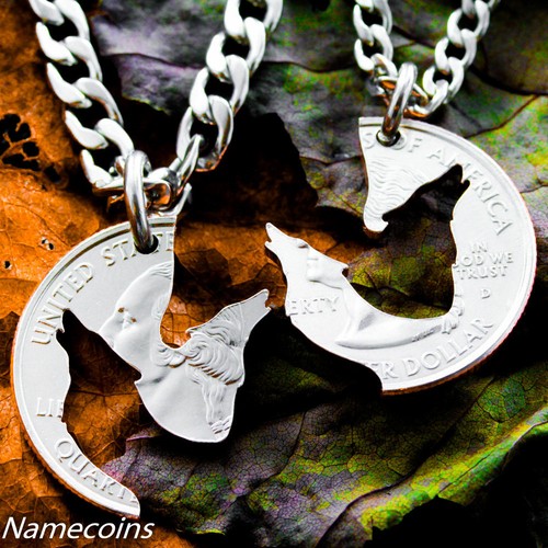 Wolf necklace howling - howling, wolves