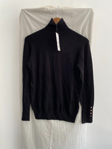 Zara black roll neck long - zara,
