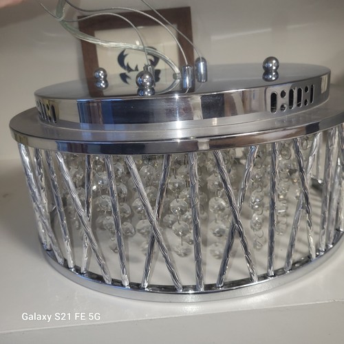 Silver crystal chandelier - crystal,