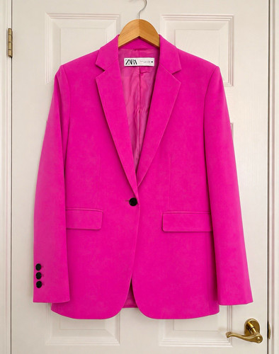 Zara pink short - zara, blazer