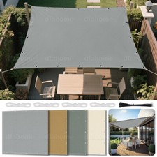 Sun Shade Sail Rectangle Waterproof 95% UV Block Garden Sunscreen Awning Canopy