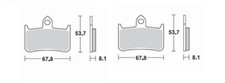 ZCOO 2 PAIRS FRONT BRAKE PADS