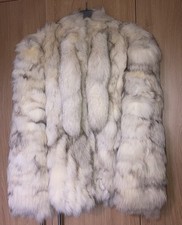 Genuine Blue Fox Fur Two Tail