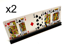 2 x Playing Card Stands / Organisers - 250mm / 9.8 Inches Long