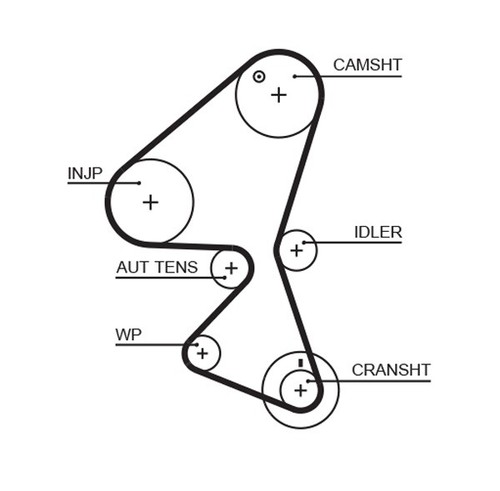 Gates 5598xs timing belt - gates, for