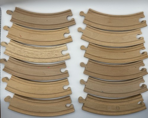 Wooden train track curves - train,
