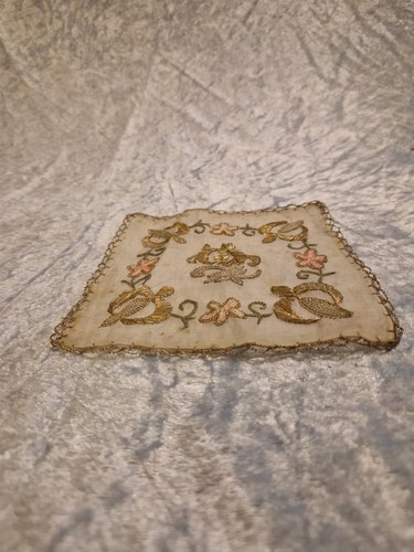 Victorian embroidered square - victorian,