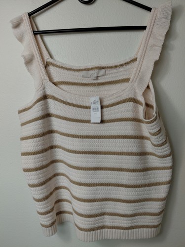 Loft striped ruffle - striped, strap