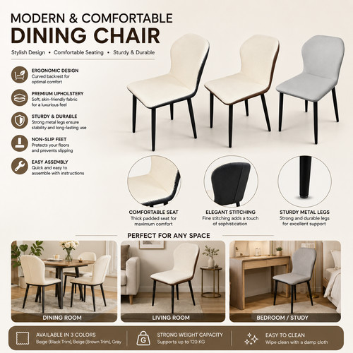 Wing back comfy dinning - back,