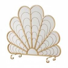 Peacock Feather Fire Screen