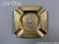 The Royal Sussex Trench Art Ash Tray Named E J Green 1914 to 1916