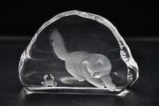 Cat and Crab Etched Glass