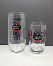 New Style Estrella Galici Pint & Half Pint Glasses Brand New