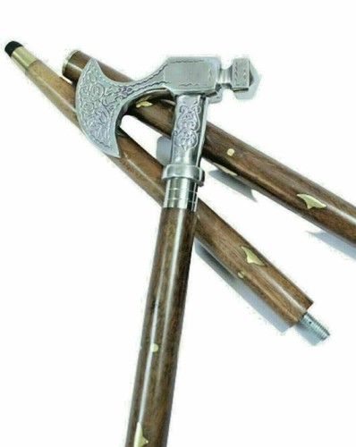 Victorian ice axe head - axe, handle