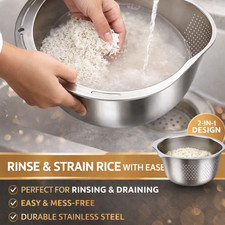 Stainless Steel Rice Washer &