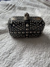 Skull Clutch Bag with Silver Metal Chain Strap From Select