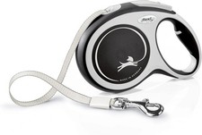 Flexi New Comfort Tape Grey & Black Large 8M Retractable Dog Leash/Lead for Dogs