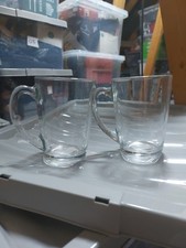 2x Mugs Solid Glass Strong