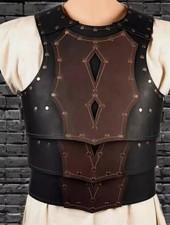 Medieval Mercenary PU Leather Cuirass LARP Costume Adjustable Cosplay Armor