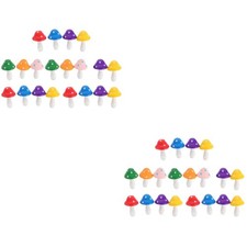 40 pcs  Mushroom Accessories Wooden Mushroom Ornaments Garden Home Decorations