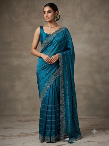New saree with - saree,