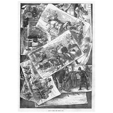 HORSE RACING Scenes from the Day of the Derby - Antique Print 1872
