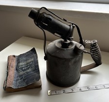 Vintage Radius No. 55 Sweden Brass Blow Torch with Original 1946 Workbook!