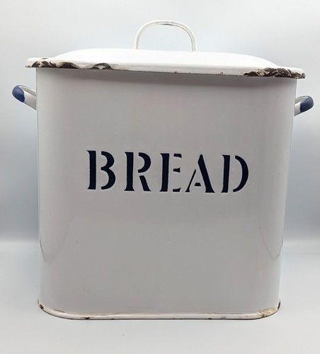Antique white navy enamel - &,