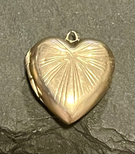 Vintage heart locket 9ct - , gold