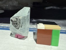 Aquamarine with Black Tourmaline crystal for calming and communication. SALE