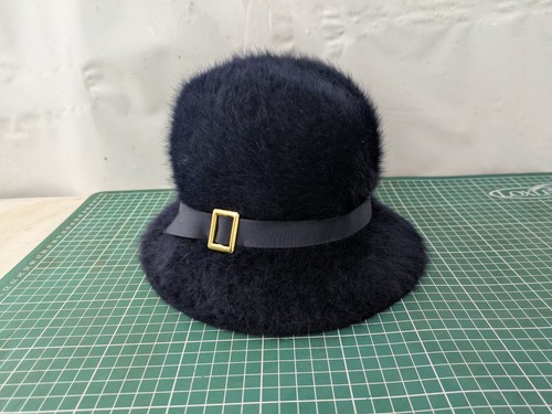 Kangol black angora fur bucket - black,