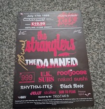 The Stranglers Flyer 1999 Signed By JJ Burnel