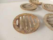 Vintage Round Cast Iron Drain Cover Grate Grille Vent Antique 4" Inch - £13each