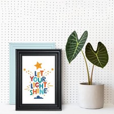 Swept Traditional Picture Poster Frames Wood Effect Black White Oak Walnut Gift