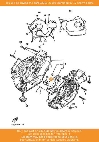 Yamaha ring 93210 29198 oem - yamaha, 93210-29198