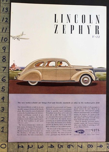 1936 lincoln zephyr - lincoln, sedan