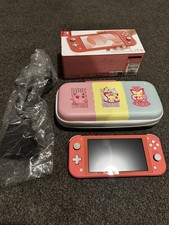 Nintendo Switch Lite 32GB Coral Pink Handheld Gaming Console With Case