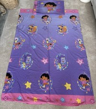 VTG 2005 Nickelodeon Dora The Explorer Single Quilt Cover & Pillow Case 76”x51”