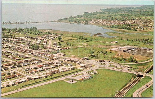 Vintage postcard aerial view - postcard,