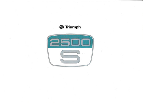 Triumph 2500s sales brochure - triumph,