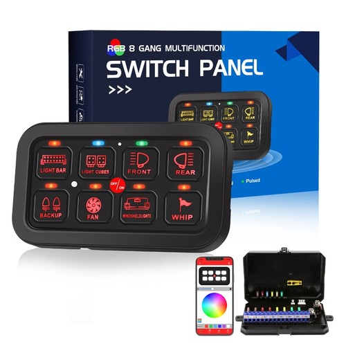 Rgb gang switch panel - rgb, 8