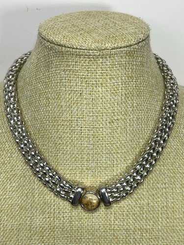 Chunky silver oval mesh - chunky,