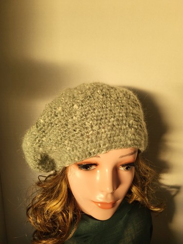 Handmade crochet beret hat - ,