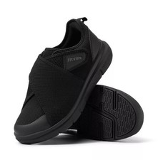 FitVille Men's Extra Wide Diabetic Shoes Easy Close Slippers Swollen Feet V5 New