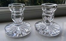 2 Waterford Crystal Glass Candlestick Candle Holders