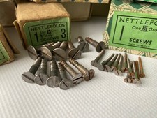 Steel Countersunk Screws Slotted Head Nettlefolds Self Colour Traditional art1
