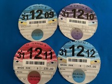 OLD USED TAX DISC  4x FROM